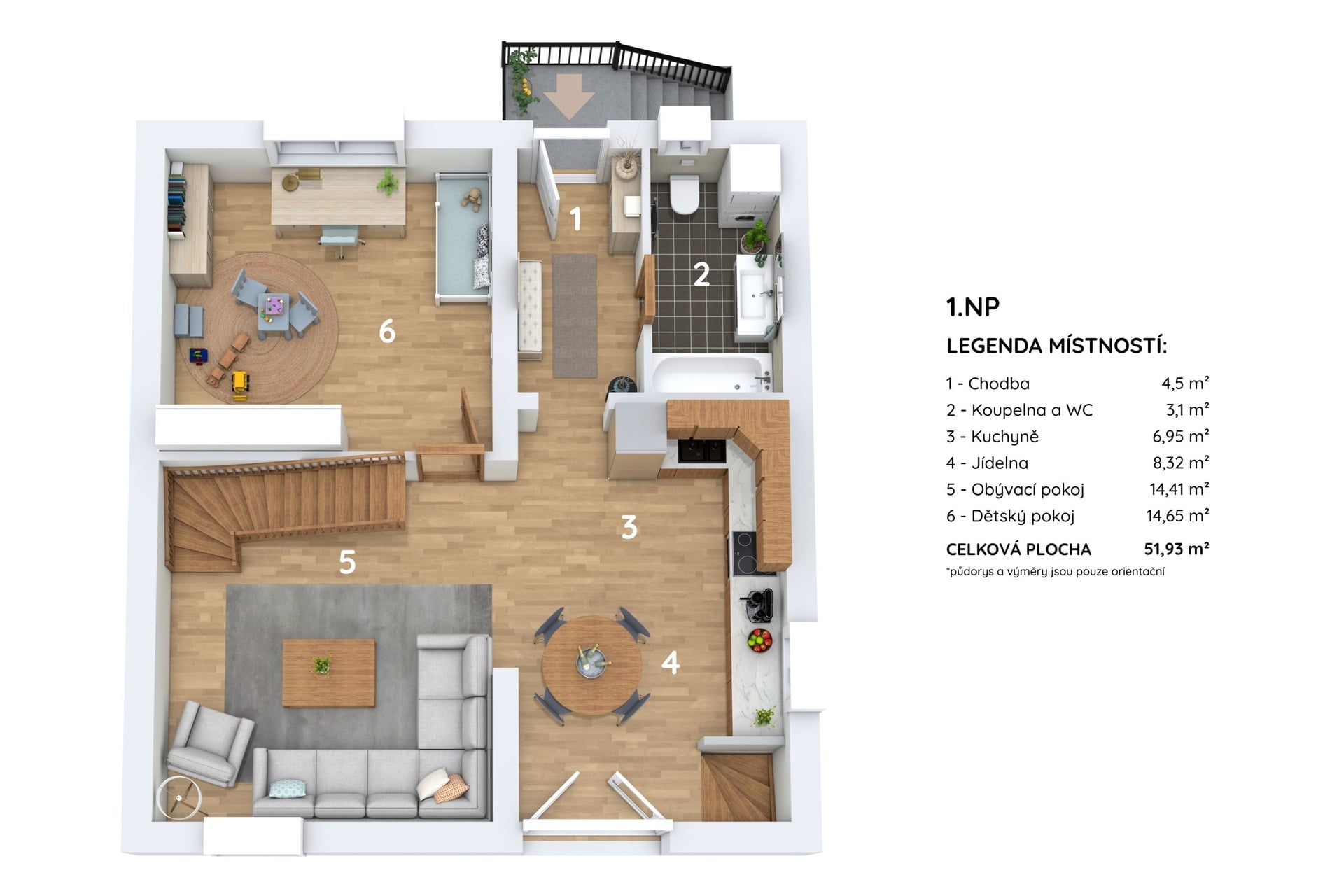 Prodej baťovského domku 4+kk, 109 m2, terasa, přístavba, sklep, parkovací stání, vlastní pozemek, Příkrá, Zlín