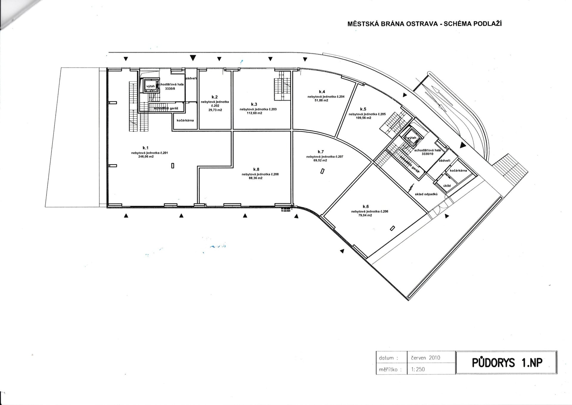 Prodej obchodních prostor, 89 m2, novostavba, Biskupská, Moravská Ostrava