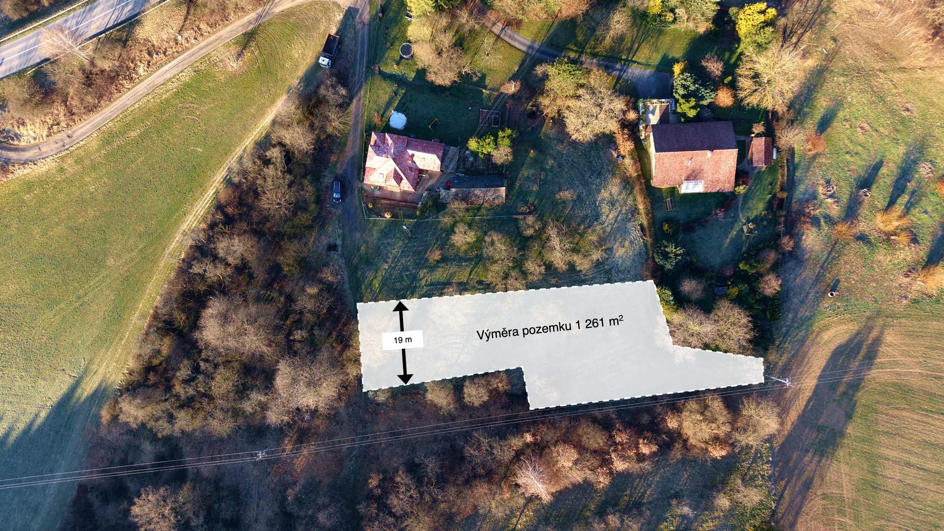 Prodej zasíťovaného stavebního pozemku , 1261 m2, Kostelec u Zlína, Zlín