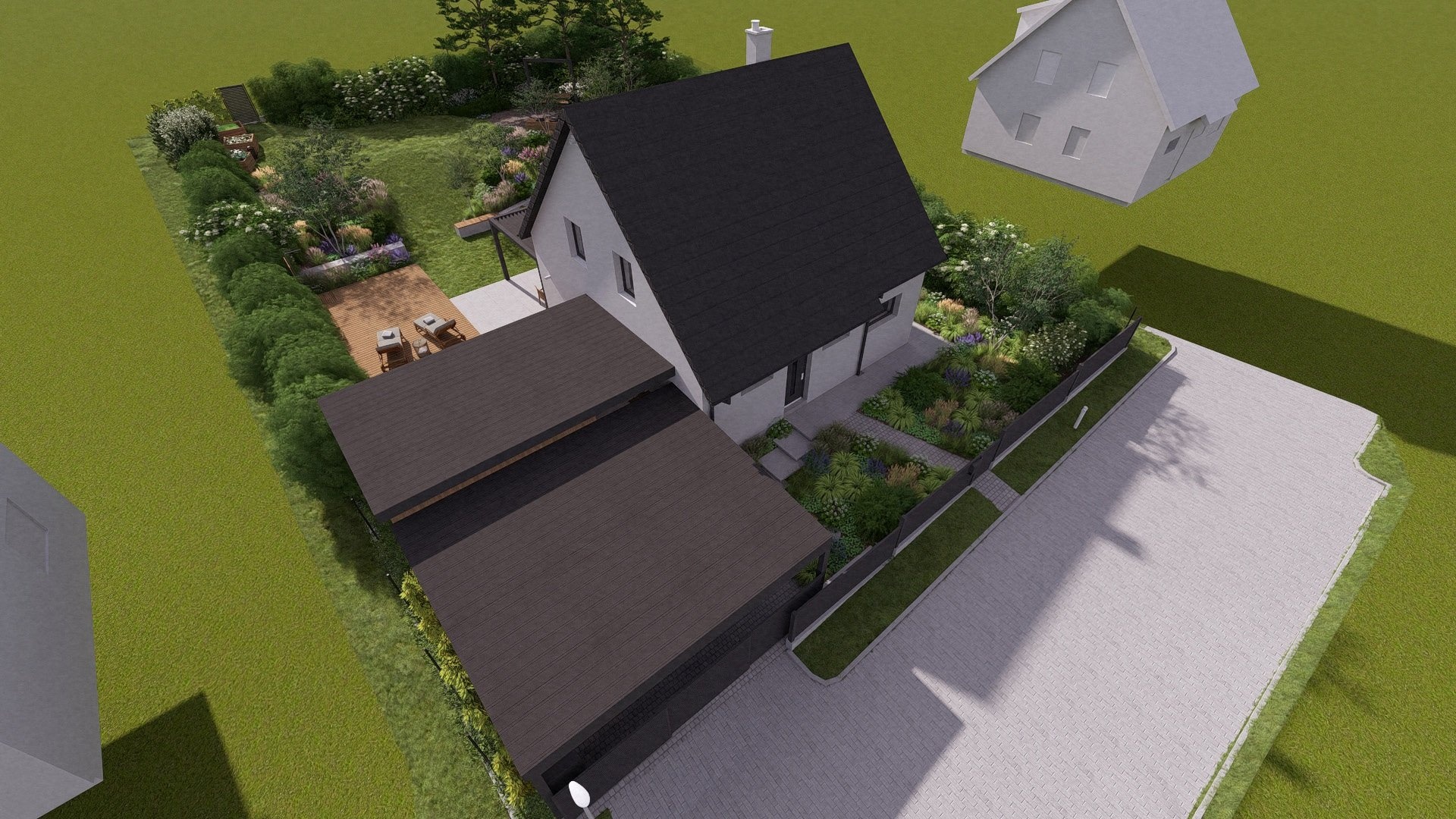 Prodej novostavby RD 5+kk, 184 m2, zahrada 719 m2, parkování, Panenské Břežany, Praha-východ