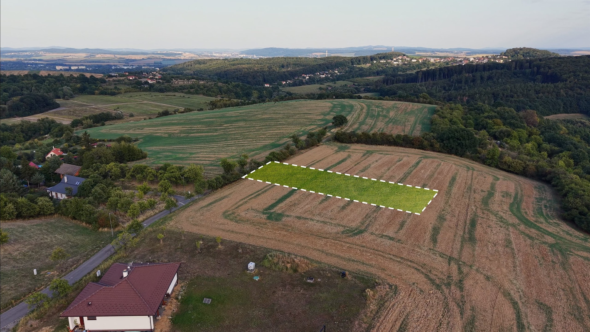 Prodej zasíťovaného stavebního pozemku, 1225 m2, Nová Dědina, Kvasice, Kroměříž