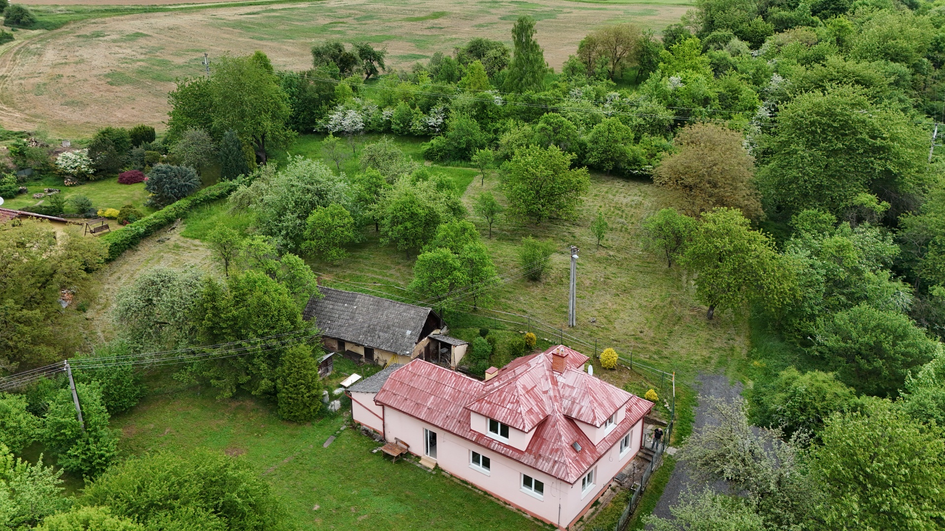 Prodej zasíťovaného stavebního pozemku , 2620 m2, Kostelec u Zlína, Zlín