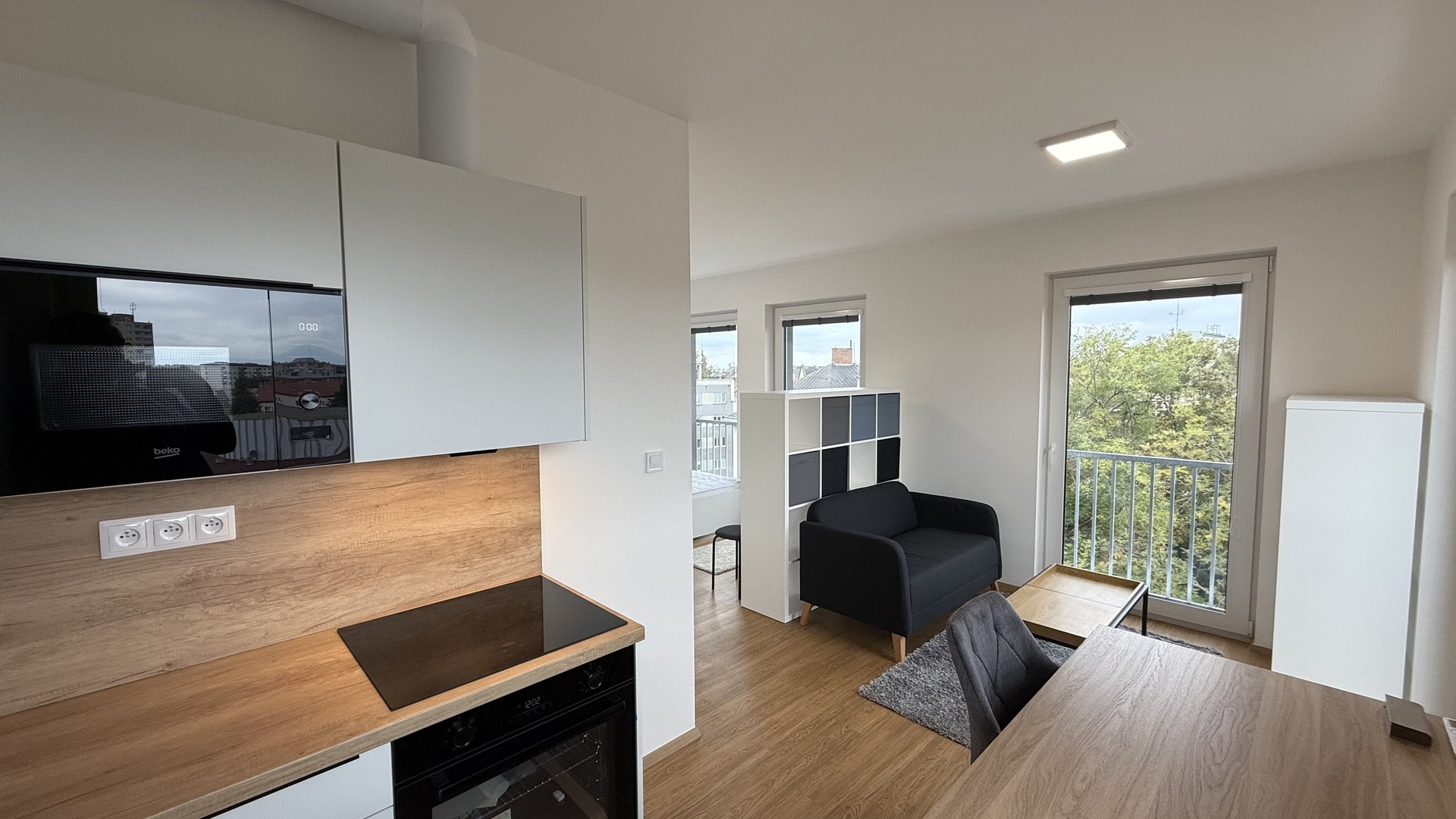 Pronájem nového bytu 1+kk, 32 m2, klimatizace, sklep, rezidence Čechova, Přerov