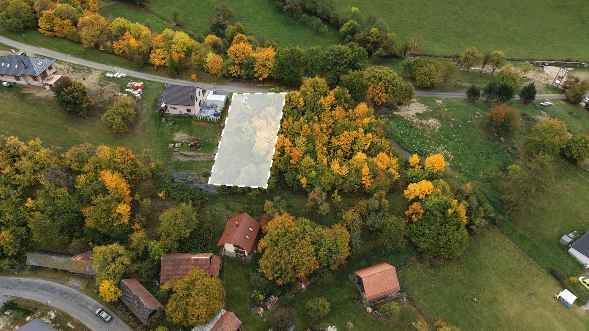 Prodej stavebního pozemku 750 m2, kompletně zasíťováno, Kašava, Hostýnské vrchy
