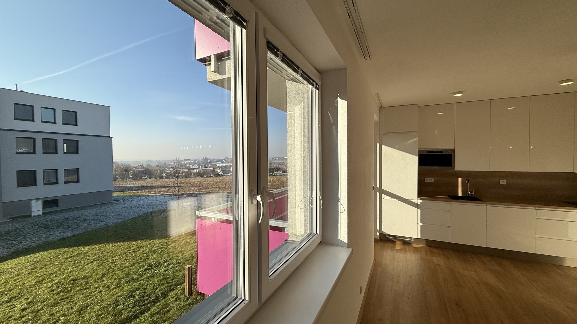 Pronájem bytu 3+kk, 77 m², novostavba, 2 balkóny, Komenského, Fryšták - Horní Ves